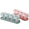 Meiliya 4-Compartment Square Kitchen Seasoning Storage Box