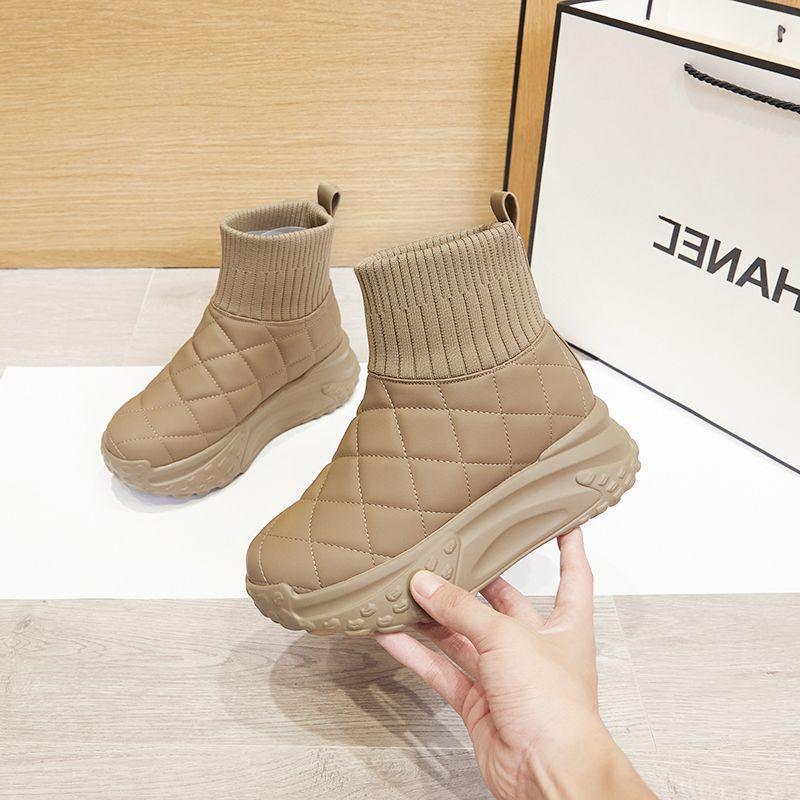 Women's 2024 Platform Height-Enhancing Waterproof Snow Boots with Fur Lining