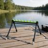 Ground Rod Holder 12-Slot Ground Telescoping Fishing Rod Holder for Shore Foldable Fish Pole Storage Rack for Grandpa Uncle