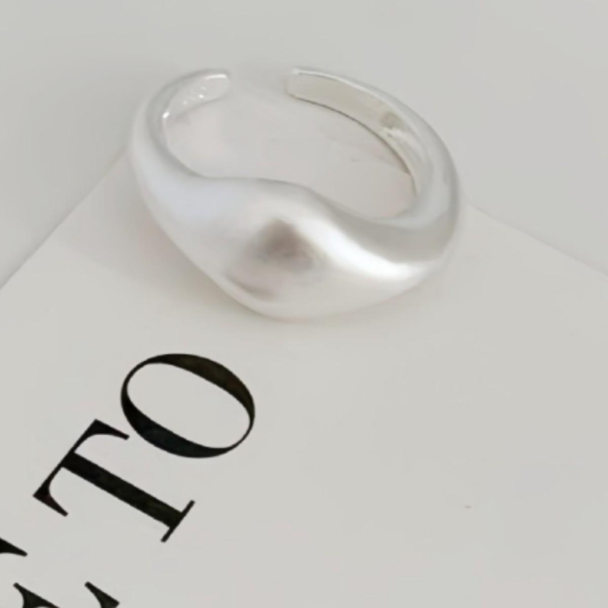 Matte Brushed Open Ring - Simple, Cold Style, Versatile Design.