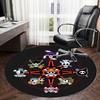 1pc One Piece Skulls Round Carpet, Made of Polyester,Perfect for Decorating Office Chairs, Living Rooms,fplt272