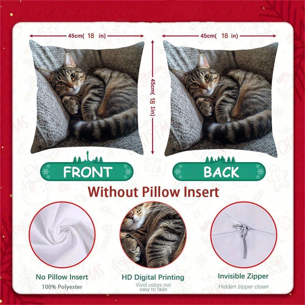 Søt Kattelur Kunstnerisk Design Pute: Søt og trøstende gave til katteelskere og entusiaster av koselig hjemmedekor