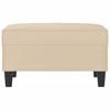 Footstool Cream 70x55x41 Cm Microfiber Fabric