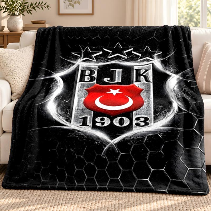Besiktas JK blanket Flannel Blanket Soft Cozy Plush Throw for Sofa Bed Lightweight Home Decoration Outdoor camping
