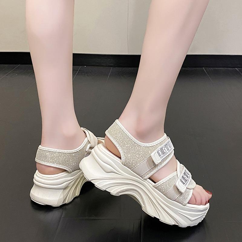 2025Summer Platform Sports Sandals for Women Flat Bottomed Beach Shoes Thick Soled Sneaker Casual Women Shoes Sandalias De Mujer