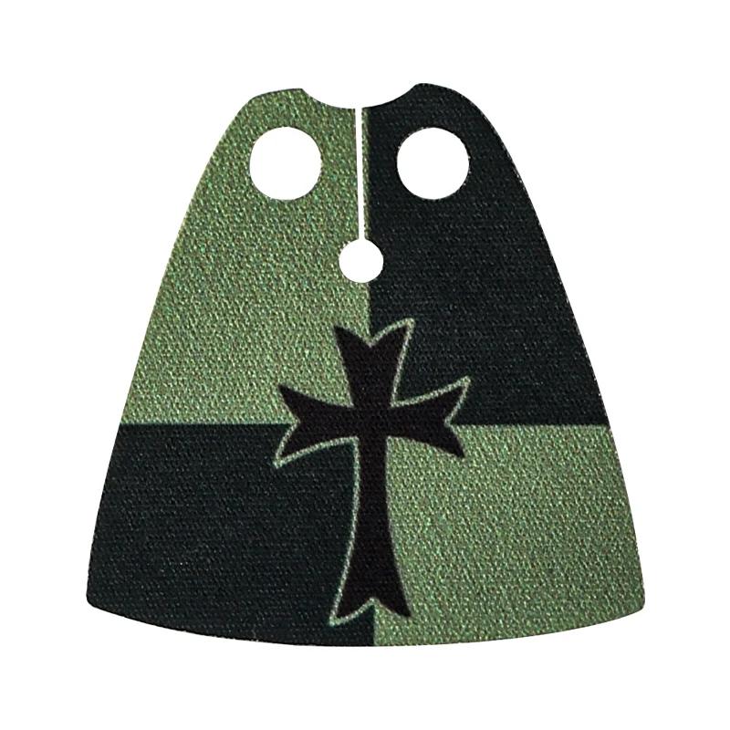 Medieval Army Empire Flag and Flagpole Set - Knight Building Blocks with Cloak and Weapon Bricks