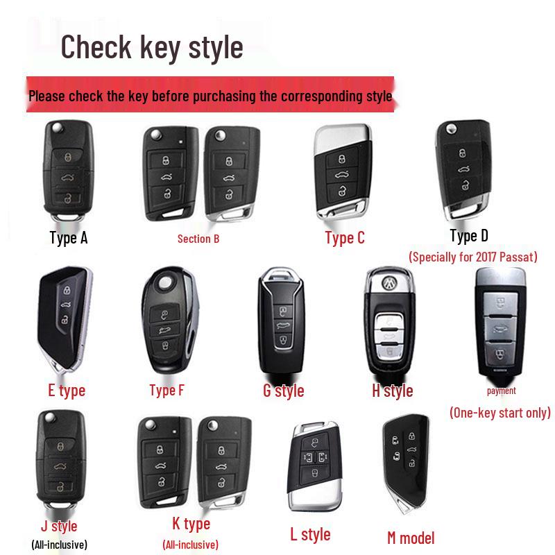 

Compatible with VW Passat, CC, Golf 8, Lamando, Magotan 330, Touareg, ID4, ID6 Key Case Car Modification.