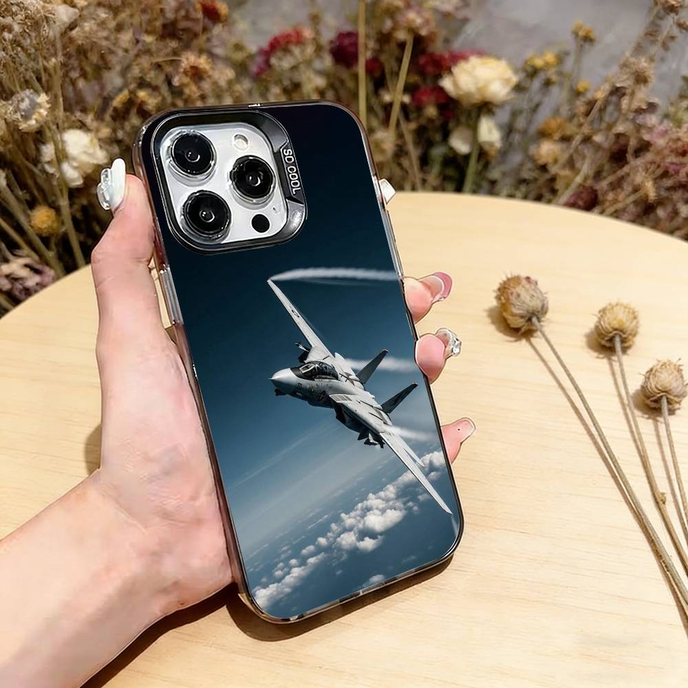 

Cool Aircraft Phone Case For iPhone 17,16,15,14,13,12,11 Plus,Pro Max,XS,Colorful Silver Phone case Funda Cover iPhone17
