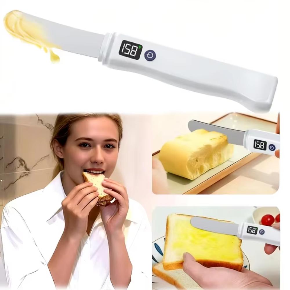 Wiederaufladbarer Butterstreicher Wasserdicht Kaltbutter-Schneider Tragbar Heizende Butterspachtel Toast