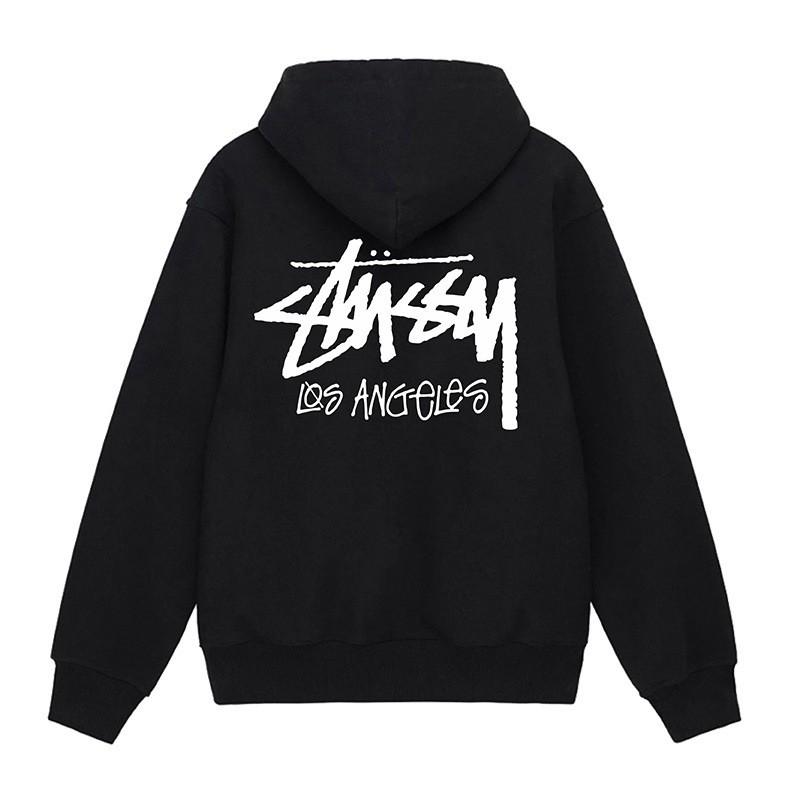 STUS American Street City Limited Letter Print Hoodie Loose Fit Winter Sweatshirt Men Women