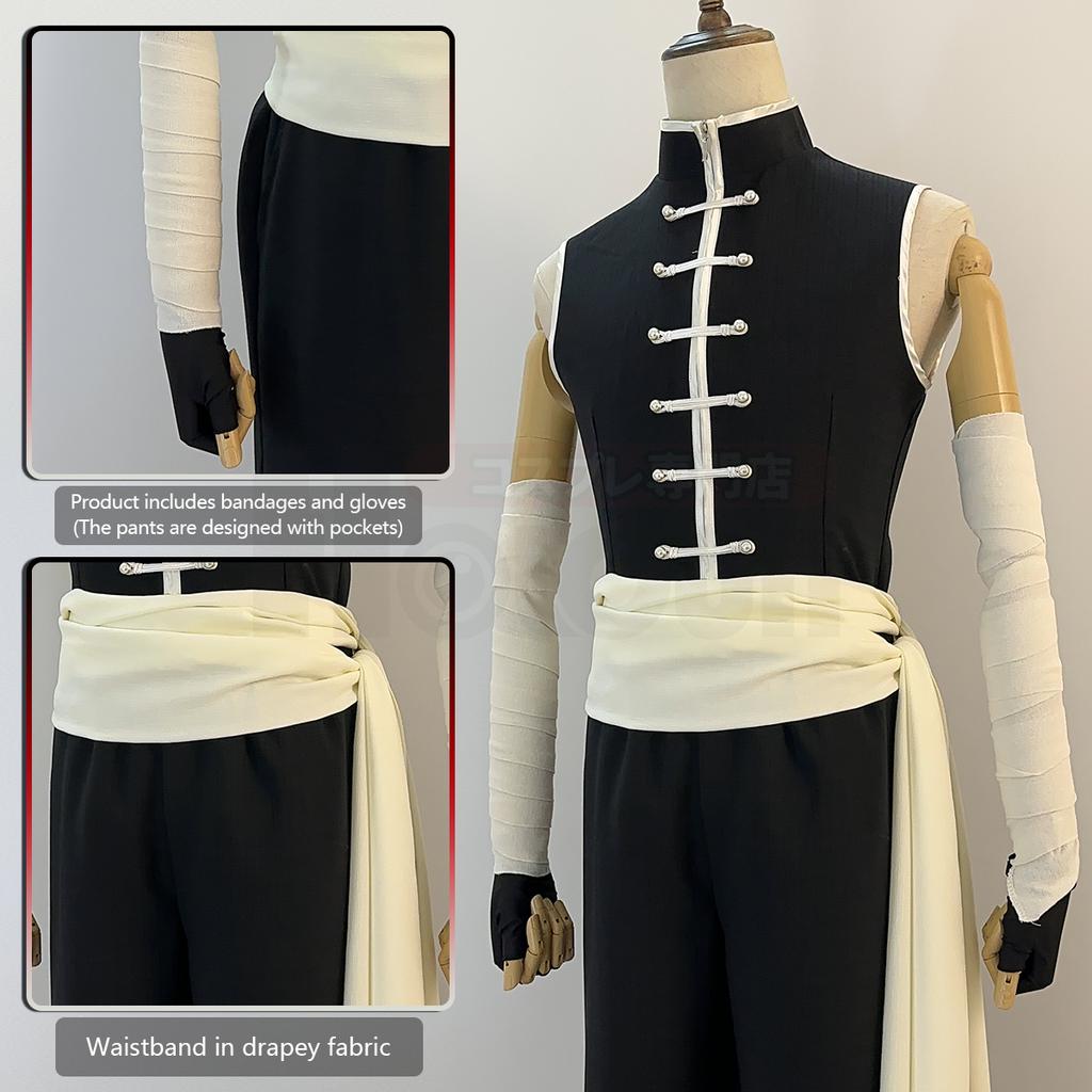 HOLOUN Frieren Beyond Journey's End Anime Stark Cosplay Costume Wig Jacket Sleeveless Vest Pants Christmas Gift