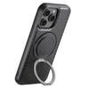 SUTENI G3 For iPhone 13 Pro Max Magnetic Case Rotating Kickstand Carbon Fiber Texture Leather Phone Back Cover
