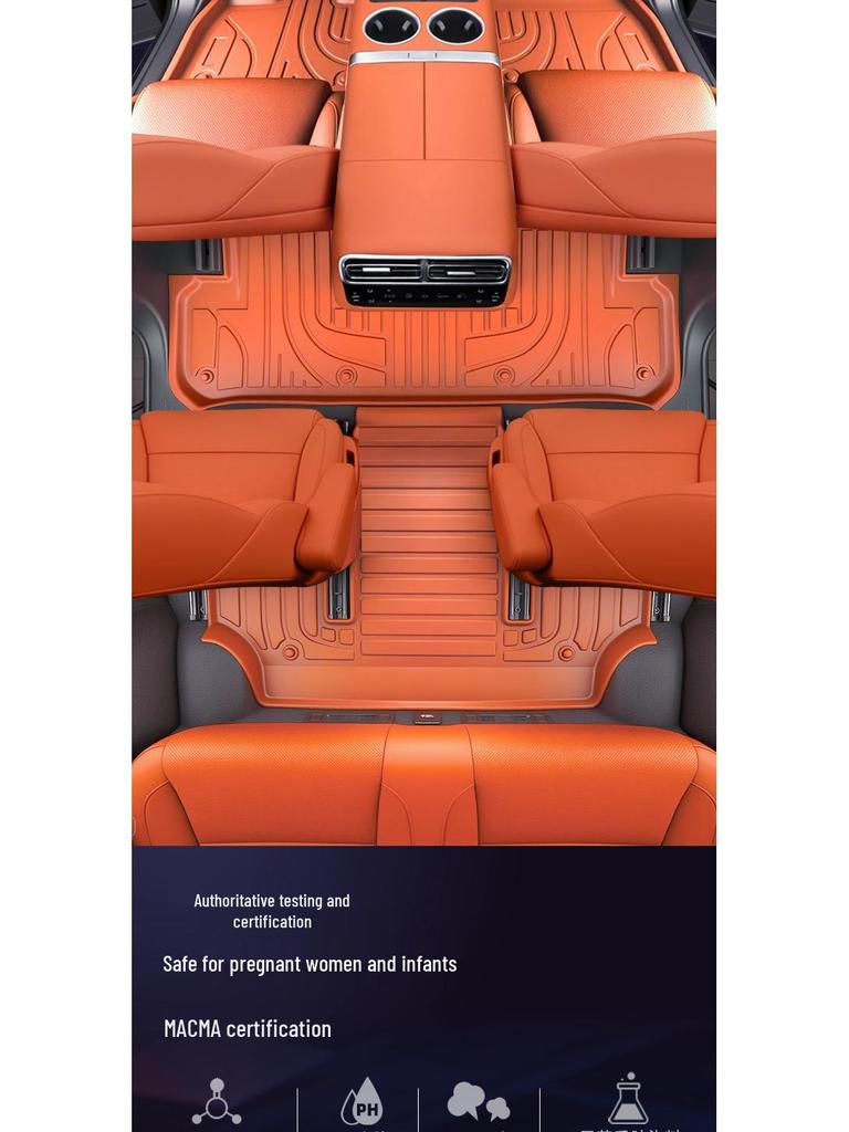Original Car Color TPE Orange Floor Mats for Ideal L8 - Authentic Interior Decoration Accessories, New Look