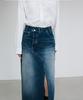 RE RHEE Asymmetric Detail Denim Skirt