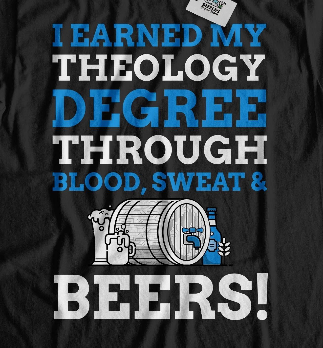 Unisex Funny Theology Degree T-Shirt Religion & Religious Studies Theologist Tee S