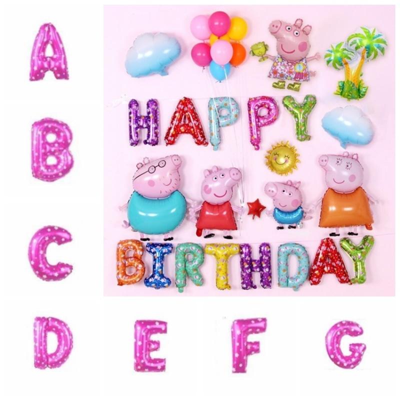 

AS 16-дюймовые розовые воздушные шары с буквами, фольгированные воздушные шары для детского душа, свадебное имя, юбилейный декор, счастливый