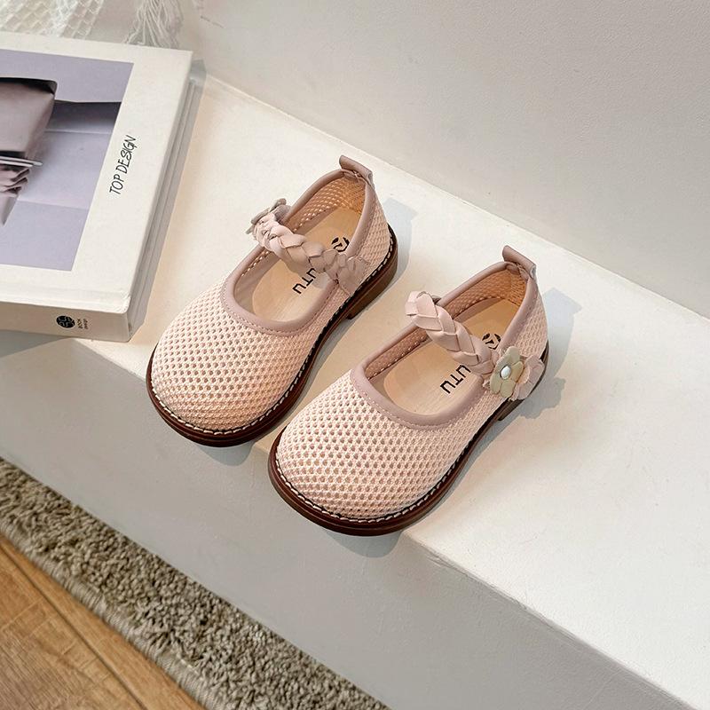 Children's Sandals Summer New Girl Sandals Soft Sole Anti Slip Girls' Mesh Shoe Fashion Hollow Flat Shoes Girls' Single Shoes
