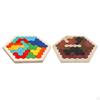 Hexagon Tangram Puzzle Chinese Hand 3D Riddles Brain Teaser Blocks Training