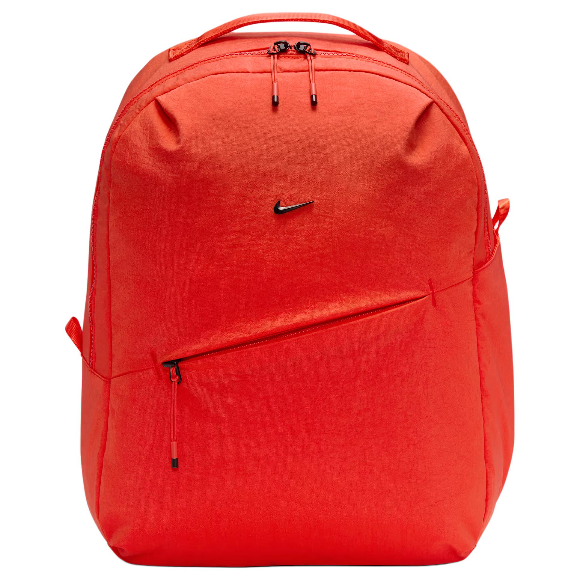Nike Aura 22L Solid Color Versatile Double Zipper Fabric Backpack Unisex Backpack Passionate-Red HF7007-633 Passionate Red