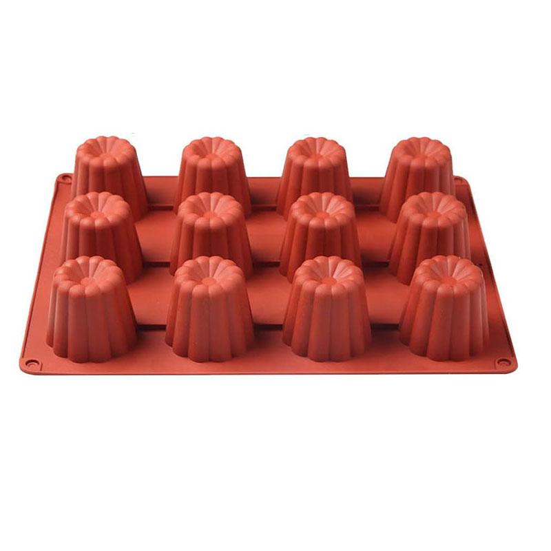 

Canele Mold Peanut Butter Cup Silicone Baking Tray Candle Fat Bombs Chocolate Candy Muffin Cupcake Pan Kitchen Bakeware Tools