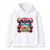Kids Boys Girls Hoodie Sweatshirt, Cute Fluffy Monster Daddys Monster Pattern Pullover Hooded Top, Soft Casual Long Sleeve Clothes Children Daily Wear