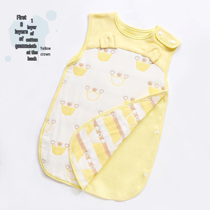 Pure Cotton Baby Sleeping Bag - All-Season Quilted Anti-Kick Blanket for Newborns