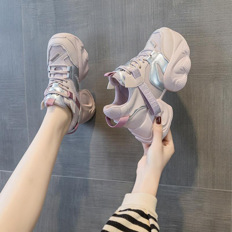 Damenschuhe Frühling Dicksohlig Lässig Mode Allround Studentenschuhe