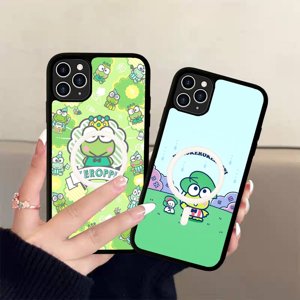 Cute Cartoon K-Keroppis Phone Case For IPhone 13 14 15 11 12 16 17 Pro Max Plus For Magsafe Magnetic Shell