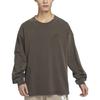Nike Logo Print Crew Neck Pullover Loose Long Sleeve T-Shirt Men Tops Dark-Brown DZ5220-213