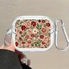 Cartoon Flower Clear Earphone Cases Cover With Hook Case For Samsung Galaxy Buds 2Pro Live 4 Pro 3Pro 4Pro 2 3 FE