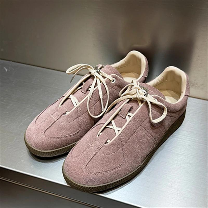 Fashion Women's Shoes Retro Fashion Flat Heel All Match Casual Trainers Solid Tennis Female Sneakers Runway Sport Shoes