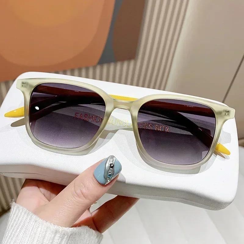 Trendy Summer Myopia Sunglasses Color Changing Retro Vintage Photochromic Glasses Outdoor Square Uv Protection Sun Eyewear