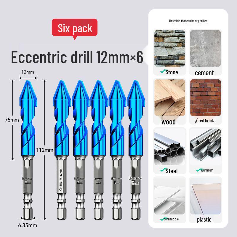Eccentric Tile Hole Saw Drill Bit for Electric Drills