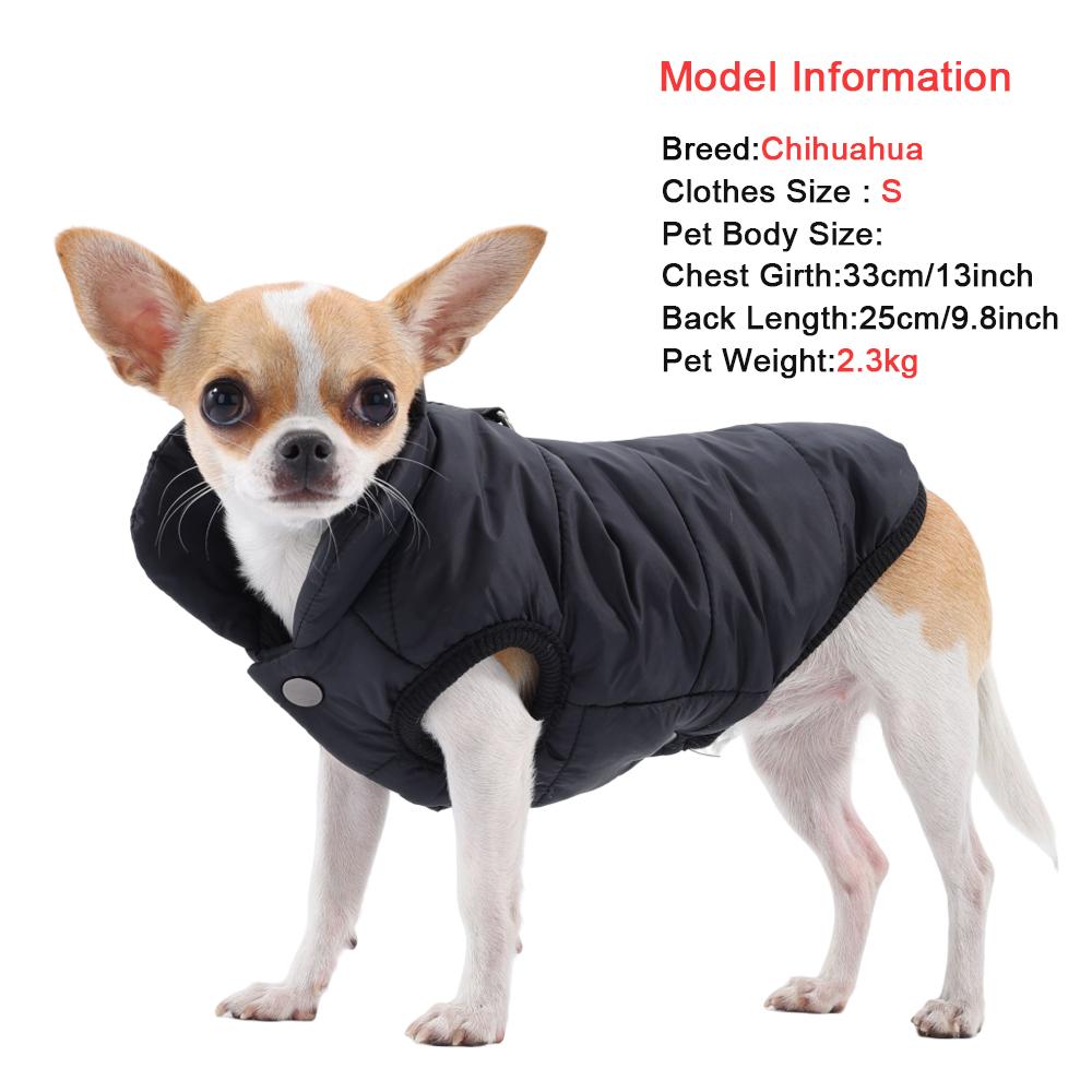 Winter Pet Dog Clothes For Small Medium Dogs Puppy Cat Coat Warm Fleece Vest Windproof Chihuahua Yorkie Padded Jacket Costume