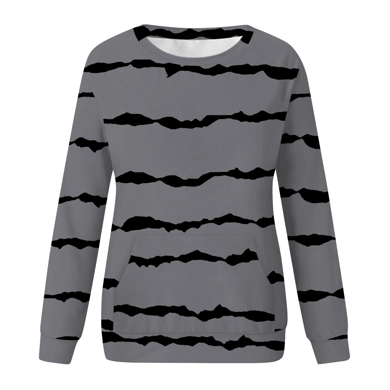 Женская повседневная модная блузка с длинным рукавом и карманом с цветочным принтом — фото 5