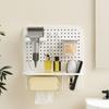 Wall Mounted Wash Face Tissue Box Punch Free Pegboard Organizer Key Tissue Holder  Bathroom
