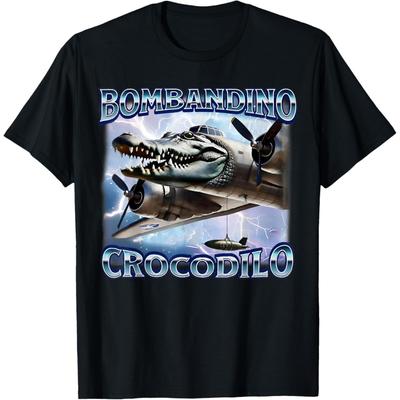 Funny Meme Brainrot Bombardino Crocodilo Italian Humor T-Shirt(1)