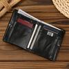 Fashion Cow Leather Men's Wallet  Genuine Leather Zipper Wallets Short Purse Men Male Leather Clutch Purse Dropshipping Men
