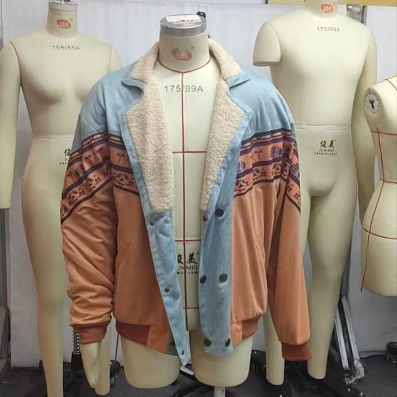 Herren Vintage Nubukjacke mit Print