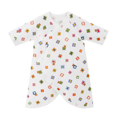 MIKI HOUSE Combi Baby Made In for Boys and Size Multicolor Undershirt, All-Over Print, 100% Cotton, Japan, Girls, Newborn, 40-2333-146, 50-60cm,