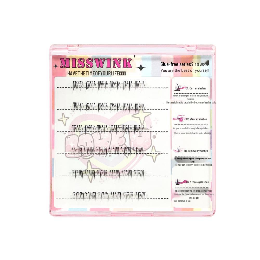 MissWink Dog-Inspired Round Eye False Eyelashes – Puppy Style Daily Segmented Clumps
