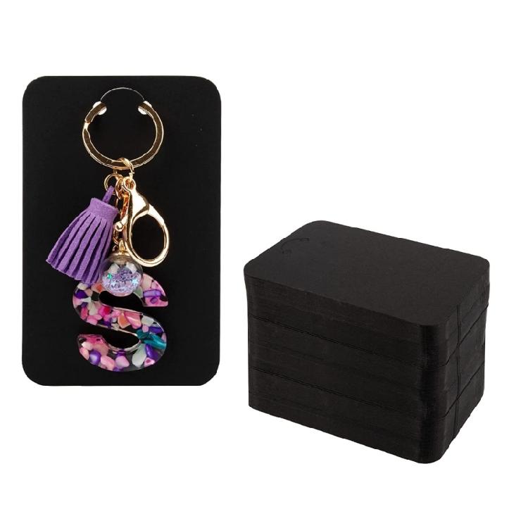 50pcs Keyring Card Jewelry Packaging Supply Jewelry Keychain Holder Card Selling