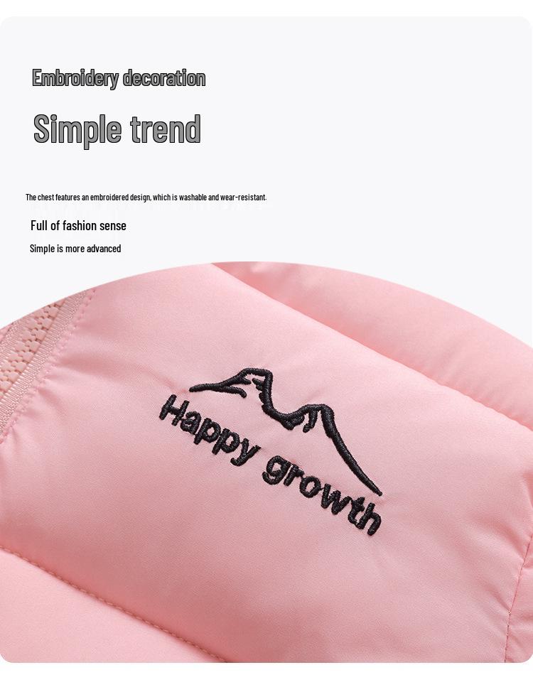 878 Zimowa Dziecięca Dwustronna Kurtka z Podszewką z Polaru dla Chłopców i Dziewcząt - Ciepła Bawełniana Kurtka Średniej do Dużej Długości