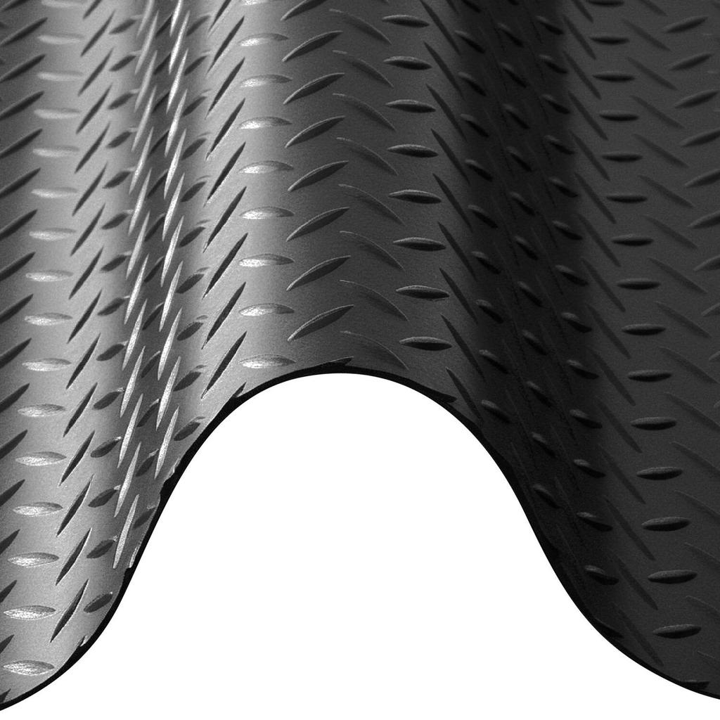Garage Floor Roll, 1.22 x 7.62 m Garage Flooring Mat, 3 mm Thickened Rubber Diamond Plate Floor Protector Mat, Non-Slip, Wear-resist Waterproof, Easy