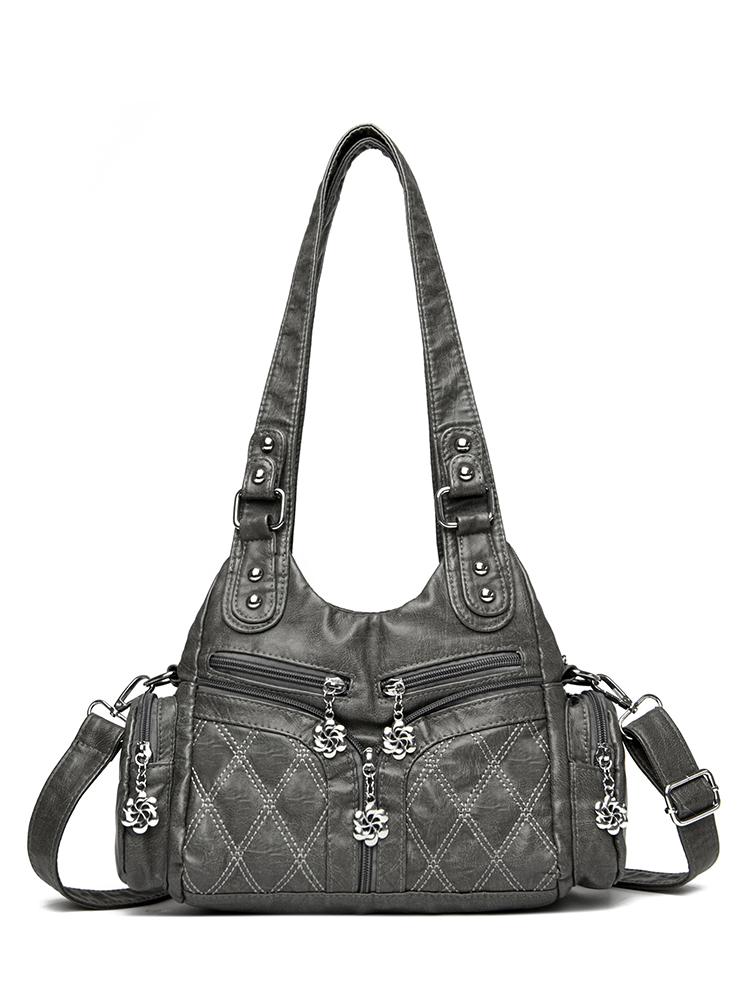 Women's Bag Vintage Tote Bag Large Capacity Multi-Pocket Shoulder Bag