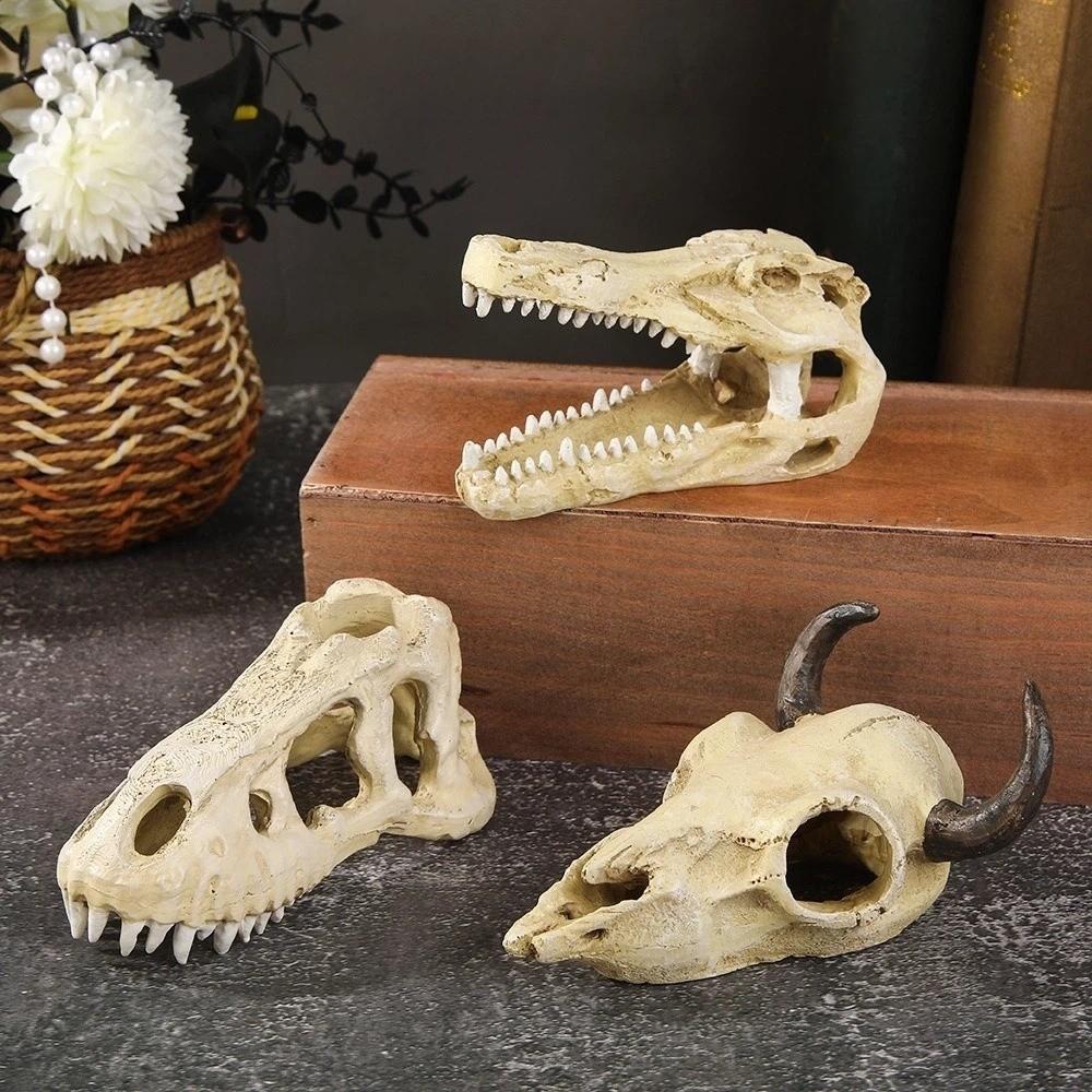 Kreative 3D-Schädel-Reptilienhöhle Ausgeschnittenes Reptilien-Kletterunterschlupf Aquarien-Enthusiasten