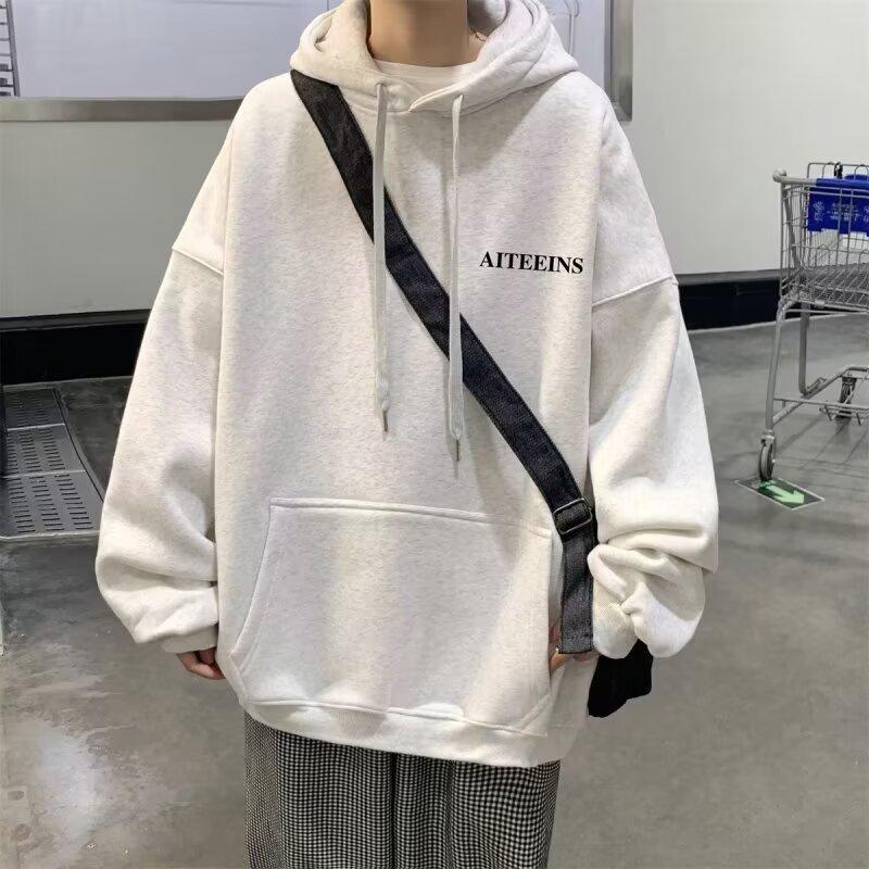 Retro-Pullover im Hong Kong-Stil für Herren, Frühling und Herbst, Kapuzenpullover für Herren, amerikanischer schwerer High Street-Ins-Mode-Marken-Baggy-Mantel