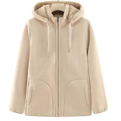 Damen Verdicken Winter Sweatshirts Hoodies Jacke Damen Polarfleece Mäntel Reißverschluss Lässige Oberteile Mittelalterliche Damen Warmer Übermantel