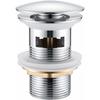 Universal Pop-up Chrome-plated Brass Drain Fitting G1 1/4 (click-clack) for Sink and Basin