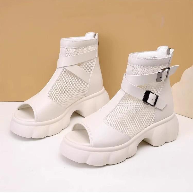 

Fish mouth platform sandals women s new mesh muffin breathable open-toed sandals women 35 чорний
